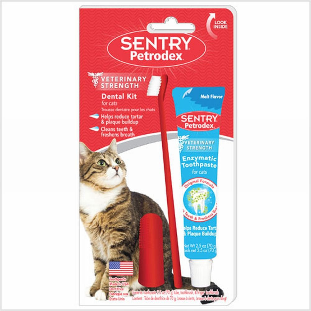 Petrodex Dental Care Kit for Cats with Malt Toothpaste Toothpaste: 2.5 oz
