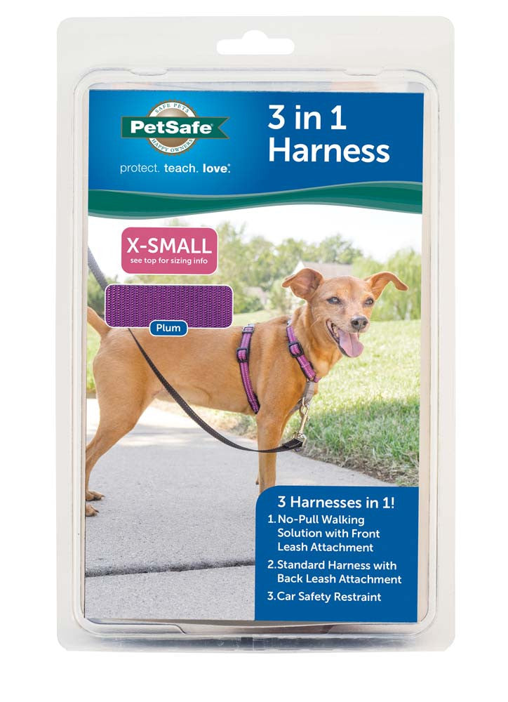 PetSafe 3in1 Dog Harness Plum XXS