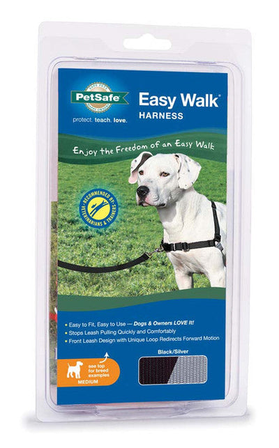 PetSafe Easy Walk Dog Harness Black/Silver MD