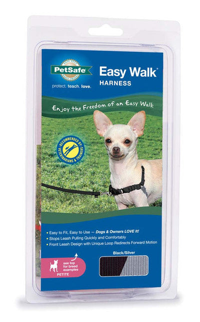 PetSafe Easy Walk Dog Harness Black/Silver Petite