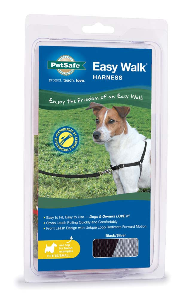 PetSafe Easy Walk Dog Harness Black/Silver Petite/Small