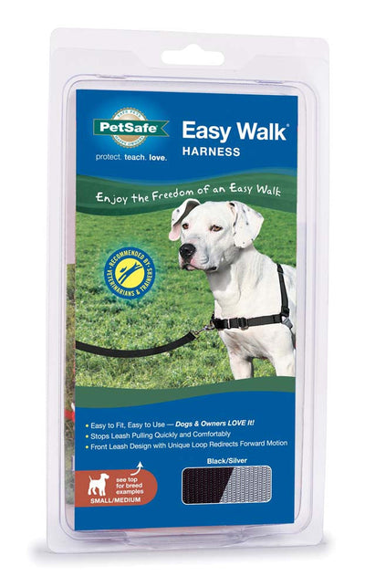 PetSafe Easy Walk Dog Harness Black/Silver SM/MD