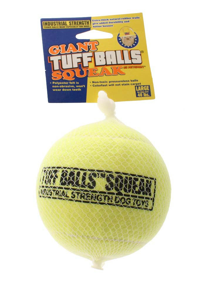 Petsport USA Giant Tuff Ball Squeak Mesh Dog Toy Assorted 4 in Giant