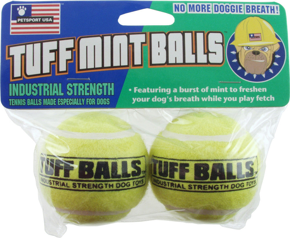 Petsport USA Mint Balls Dog toy Green 2 Pack 2.5 in