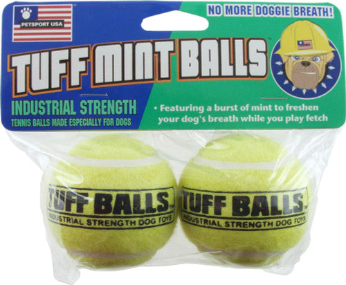Petsport USA Mint Balls Dog toy Green 2 Pack 2.5