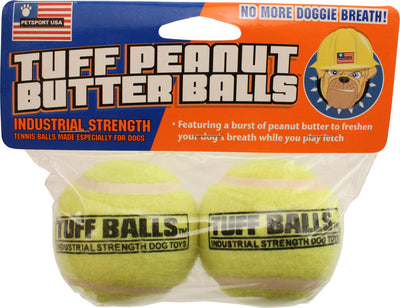 Petsport USA Peanut Butter Balls Dog toy Brown 2 Pack 2.5 in