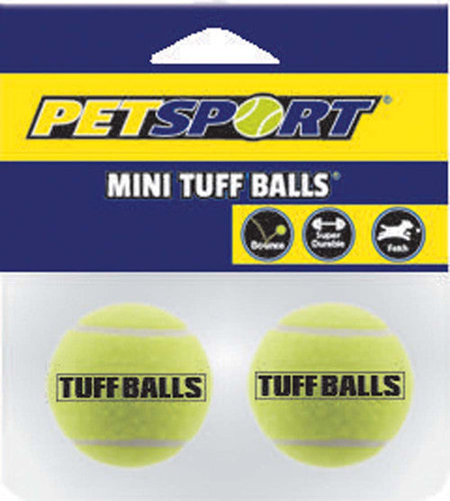 Petsport USA Tuff Ball Dog toy Yellow 2 Pack 1.5