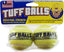 Petsport USA Tuff Ball Dog toy Yellow 2 Pack 2.5