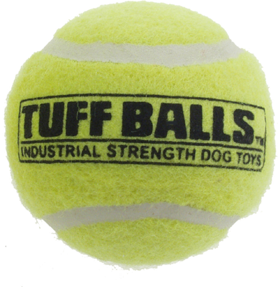 Petsport USA Tuff Ball Dog toy Yellow Bulk 4 in