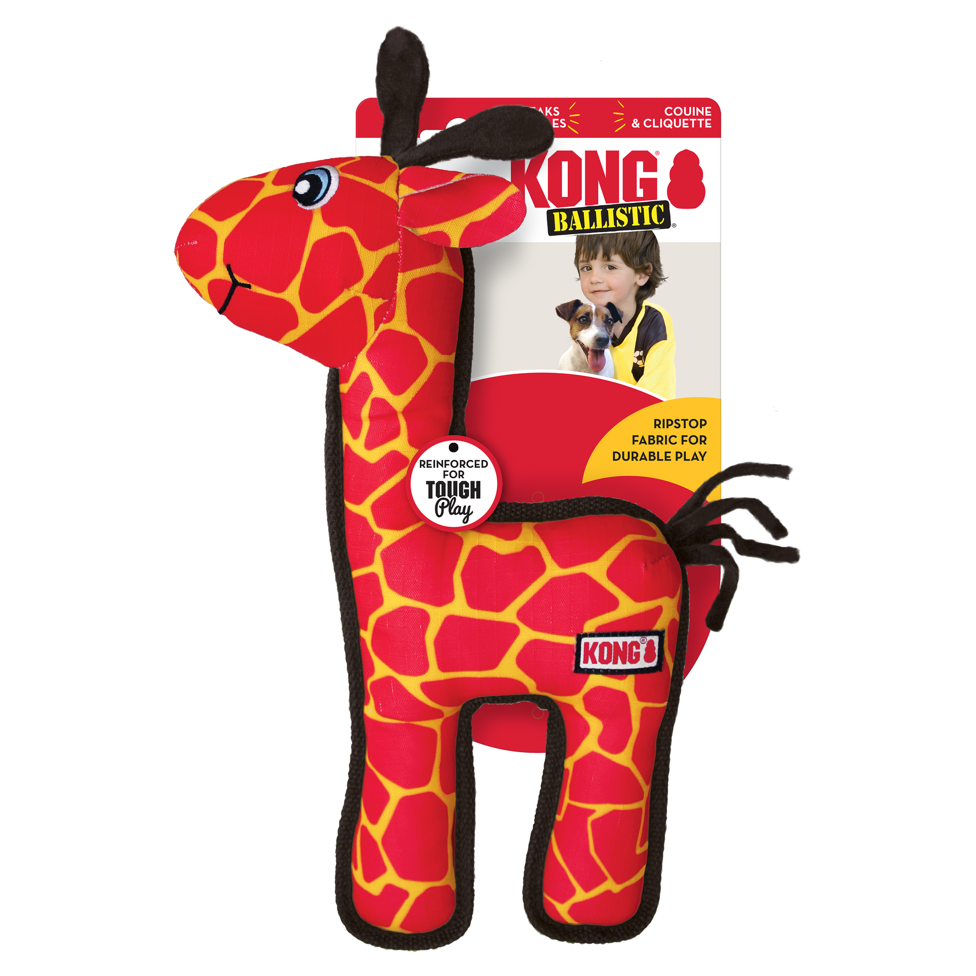 KONG Ballistic Dog Toy Giraffe Medium/Large 035585503011