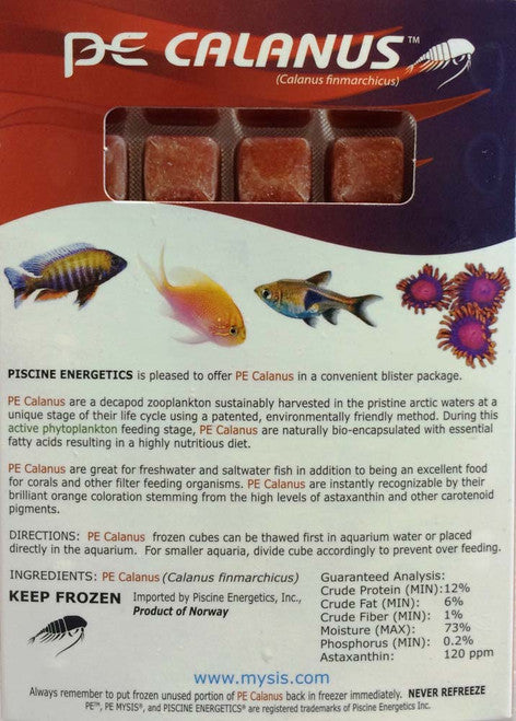 Piscine Energetics Calanus Frozen Fish Food 4 oz SD - 5 - Aquarium