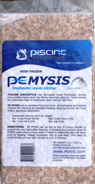 Piscine Energetics Mysis Frozen Fish Food 16 oz SD-5