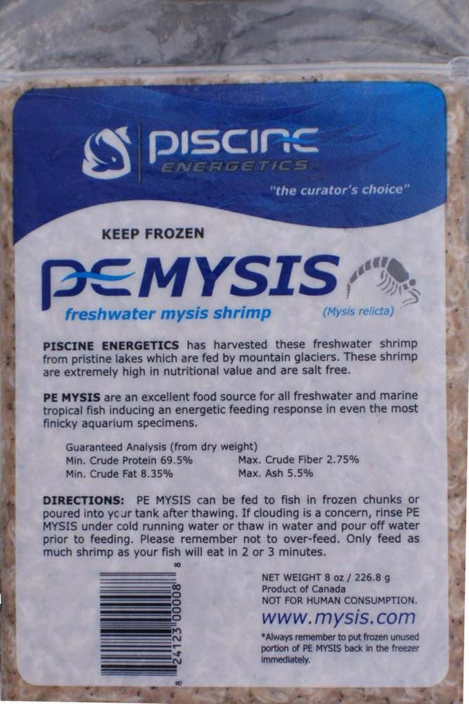 Piscine Energetics Mysis Frozen Fish Food 8 oz SD-5