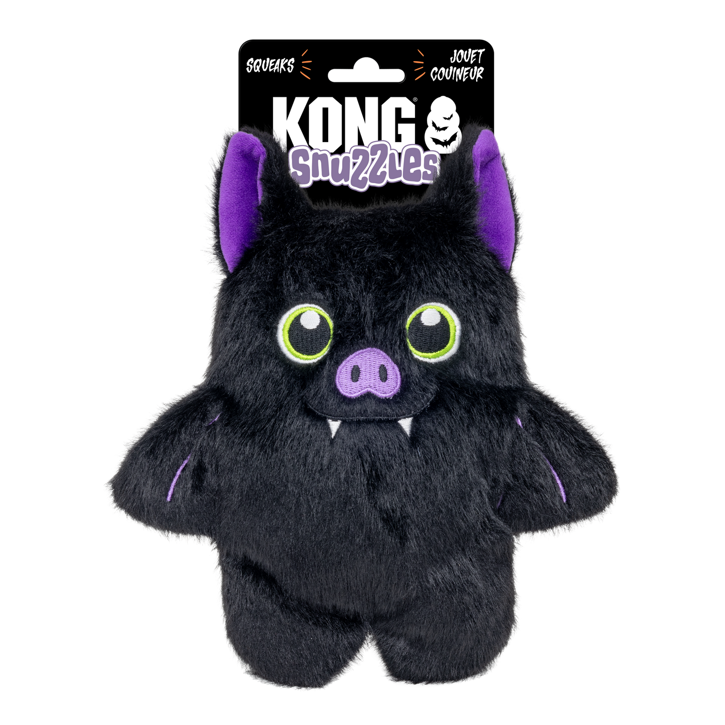 KONG Halloween Snuzzles Bat and Bear Dog Toy Assorted Color Medium 035585508269