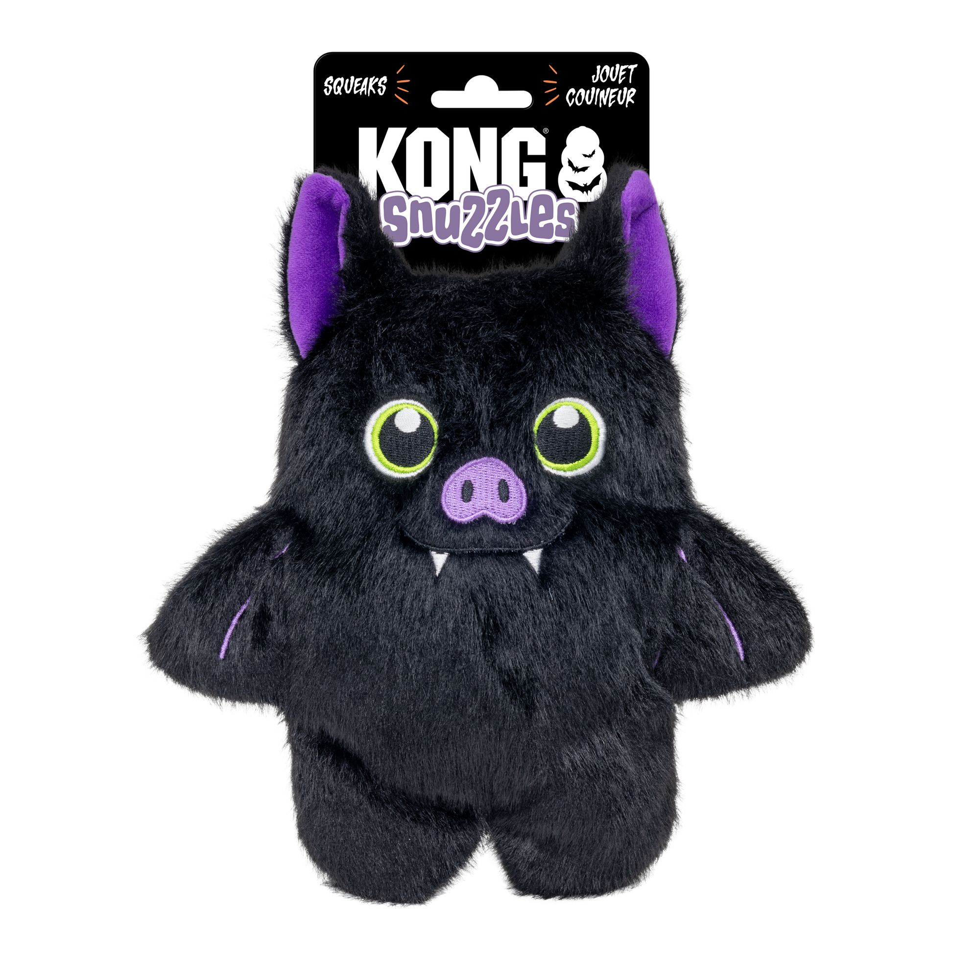 KONG Halloween Snuzzles Bat and Bear Dog Toy Assorted Color Medium 035585508269