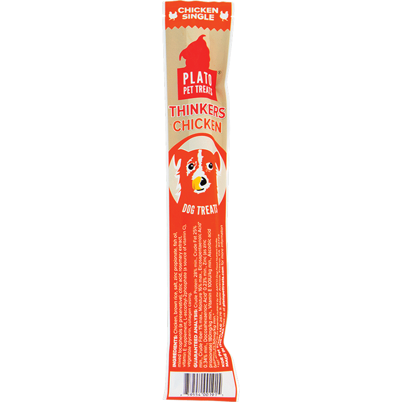 Plato Dog Thinkers Single Chicken 12 Count 859554001915