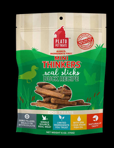 Plato Mini Thinkers Duck Dog Treat Recipe 6oz {L+1x} 595114 850002221343