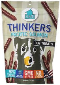 Plato New Thinkers Wild Alaskan Salmon Sticks Dog Treats-10-oz-{L+x} 859554001465