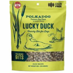 Polka Dog Bakery Dog Lucky Duck Bites 8oz {L+x} 858160007069