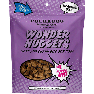 Polka Dog Bakery Dog Wonder Nuggets Pork & Apple 12oz 858160007496