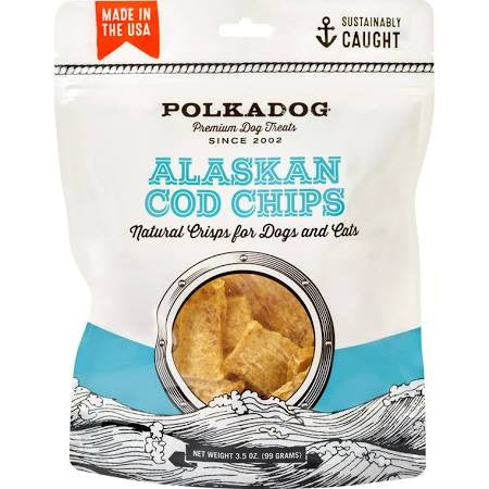 Polka Dog Cod Chips Pouch 3.5oz 895879002763 – Pets Warehouse