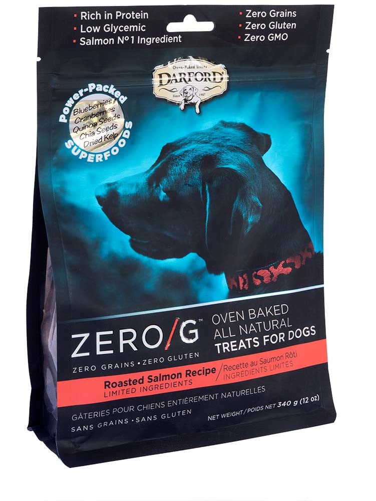 Darford Zero/G MINIS Oven Baked Dog Treats Roasted Salmon Recipe Regular Roasted Salmon Recipe 12 oz 064863034404