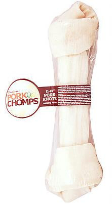 Pork Chomps Natural Baked Shrinkwrapped Knot Bone 11-12" 015958965240