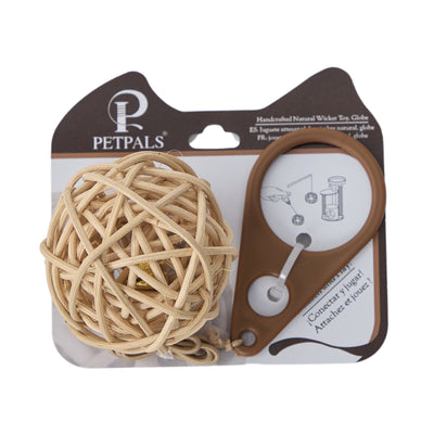 PetPals Wicker Cat Toy Ball 818483019781