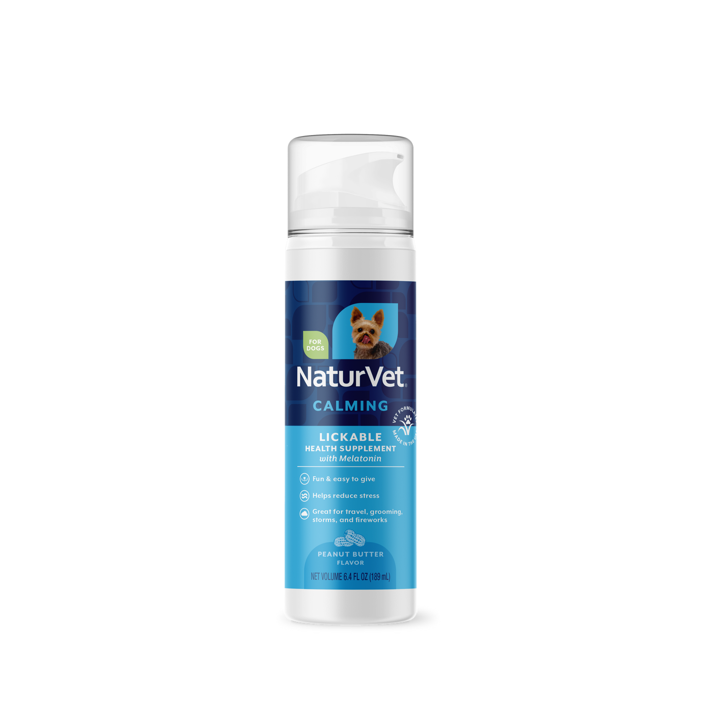 NaturVet Calming Lickable Health Supplement for Dogs 6 oz 797801300704