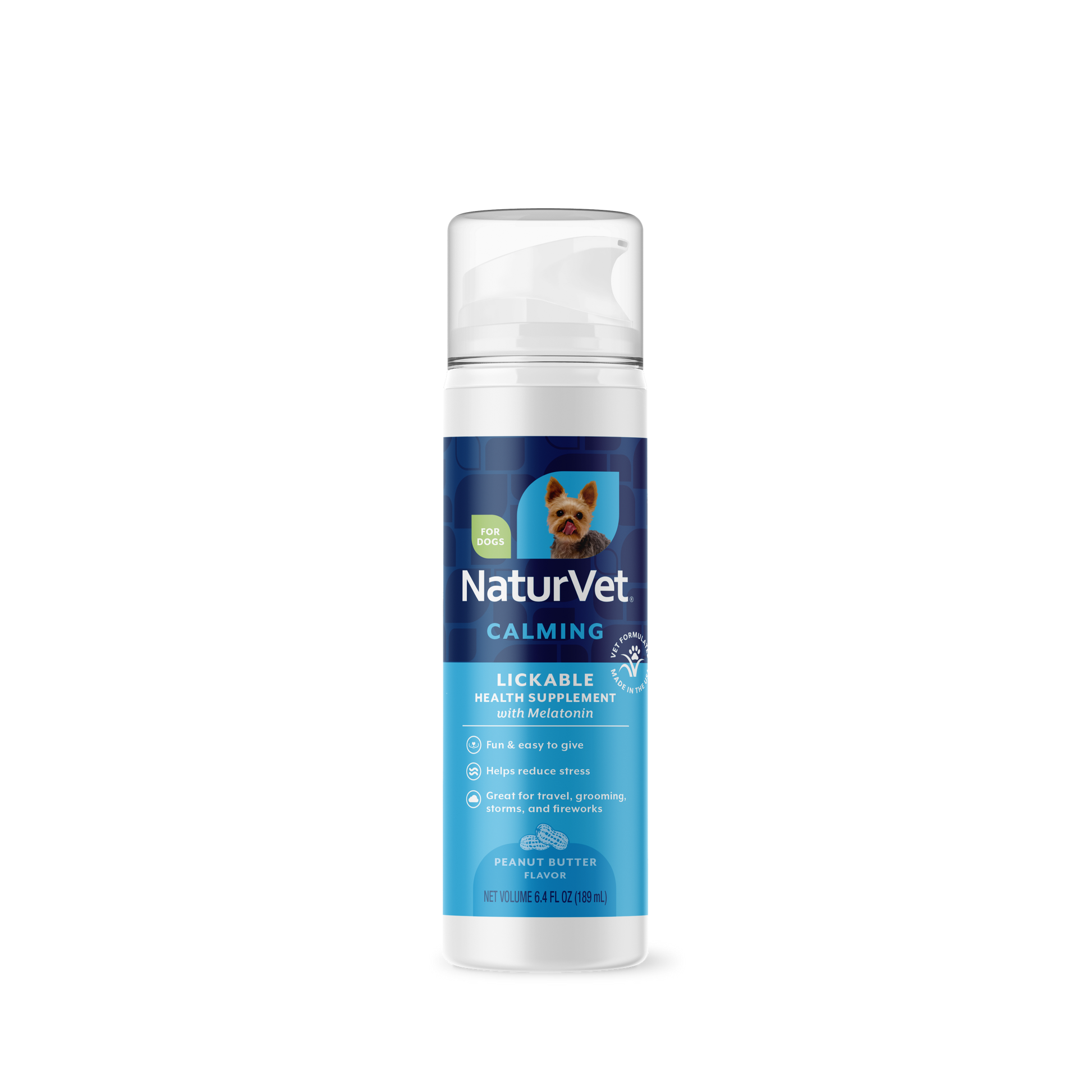 NaturVet Calming Lickable Health Supplement for Dogs 6 oz 797801300704