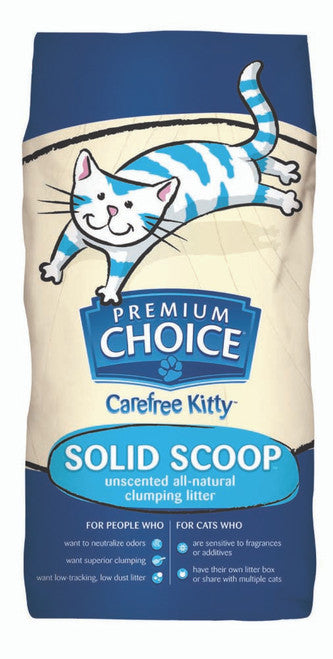 Premium Choice Litter Carefree Kitty Unscented All Natural Scoop Cat 40 lb
