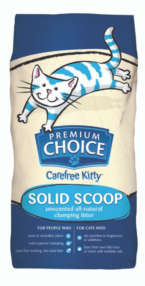 Premium Choice Litter Carefree Kitty Unscented All Natural Scoop Cat Litter 25 lb