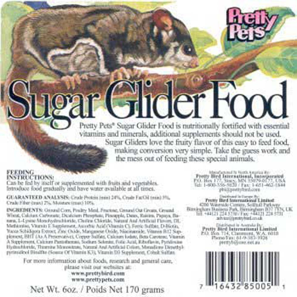 Pretty Bird International Sugar Glider Dry Food 12 oz