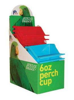Prevue Birdie Basics 6oz Perch Cups 12pc Display Box {L + b}480100 - Bird