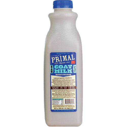 Primal Dog Cat Frozen Goat Milk Blueberry 1 Quart