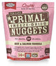 Primal Freeze Dried Nuggets Grain Free Beef And Salmon Formula Cat Food - 14 - oz Makes 3 Lbs Of Food - {L + x} - Dog