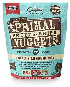 Primal Freeze Dried Nuggets Grain Free Chicken And Salmon Formula Cat Food - 5.5 - oz Makes 1.25 Lbs Of Food - {L + x}