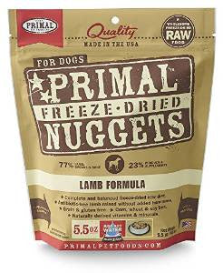 Primal Freeze Dried Nuggets Grain Free Lamb Formula Dog Food - 5.5 - oz Makes 1.25 Lbs Of Food - {L + x}