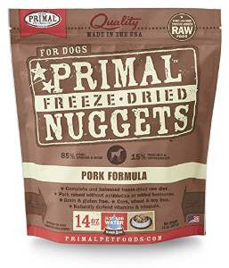 Primal Freeze - dried Nuggets Grain Free Pork Formula Complete Diet Dog Food - 14 - oz Makes 3 Lbs Of Food - {L + x}