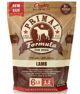 PrimalRaw Lmb Pattie Dog 6 lb