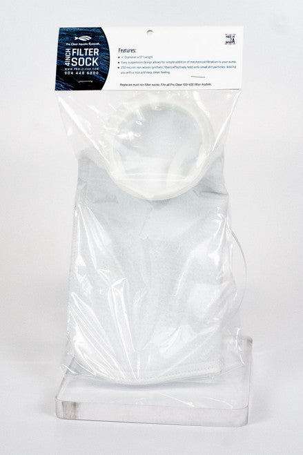 Pro Clear Aquatic Systems Fabric Filter Sock 4in X 12in 200 Micron - Aquarium