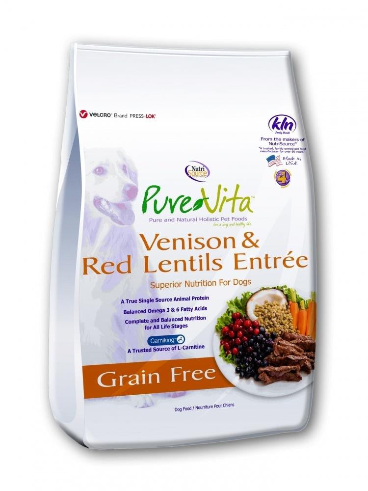 Pure Vita Grain Free Venison & Red Lentils 25lb {L-1x} 131039 073893179009