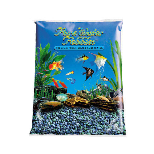 Pure Water Pebbles Premium Fresh Coated Aquarium Gravel Blue Lagoon 2/25 lb