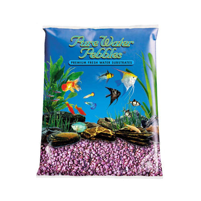 Pure Water Pebbles Premium Fresh Water Coated Aquarium Gravel Burgundy 6/5 lb