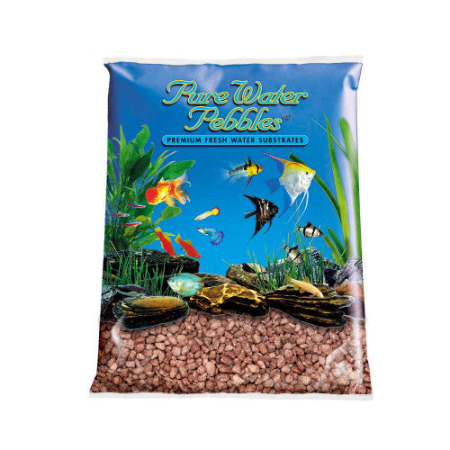 Pure Water Pebbles Premium Fresh Coated Aquarium Gravel Cocoa Brown 2/25 lb