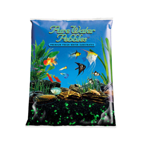 Pure Water Pebbles Premium Fresh Coated Aquarium Gravel Emerald Glo 6/5 lb