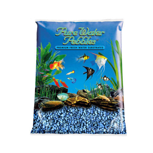 Pure Water Pebbles Premium Fresh Coated Aquarium Gravel Neon Blue 6/5 lb