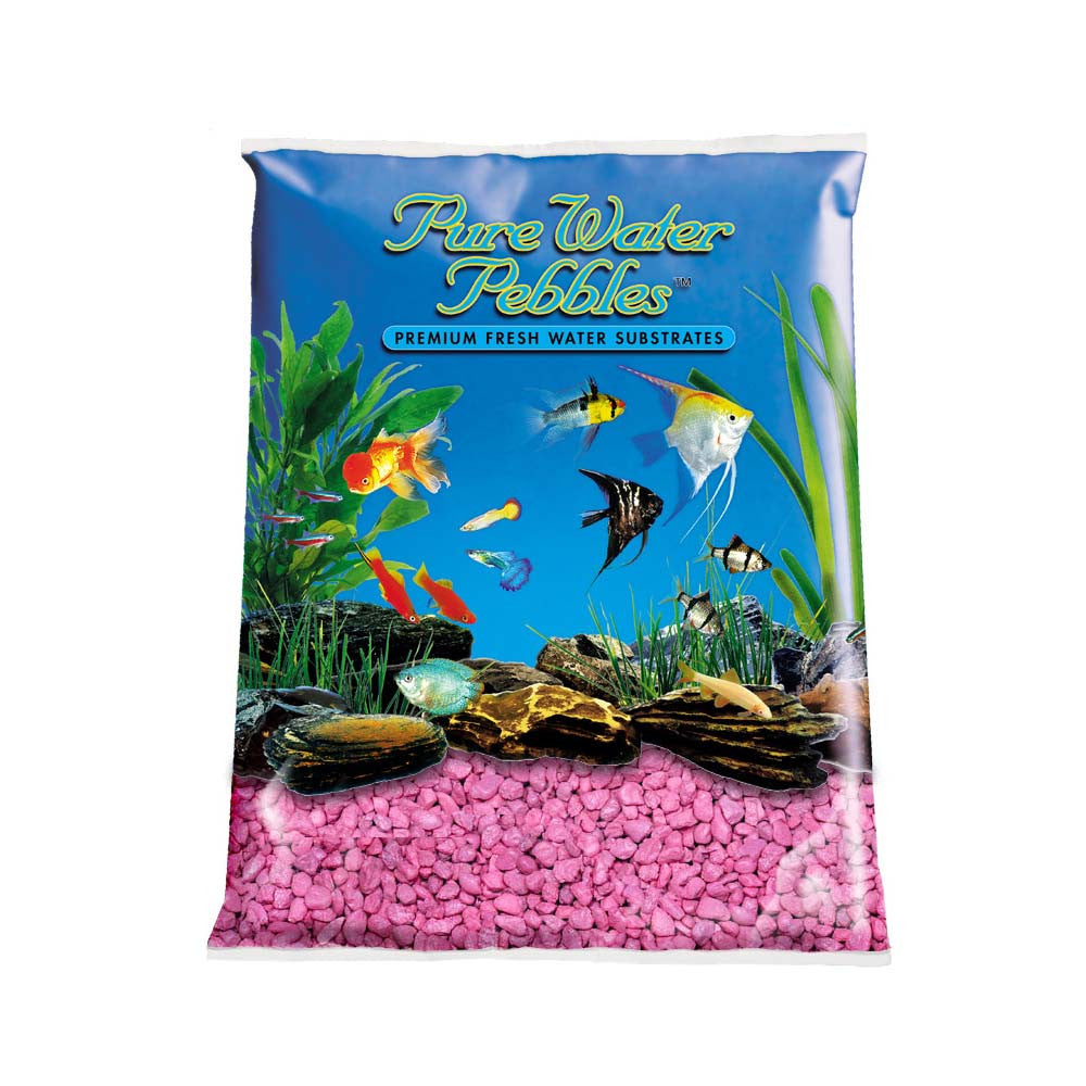 Pure Water Pebbles Premium Fresh Water Coated Aquarium Gravel Primrose Ping 6/5 lb
