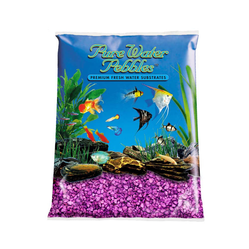 Pure Water Pebbles Premium Fresh Water Coated Aquarium Gravel Purple Passion 6/5 lb