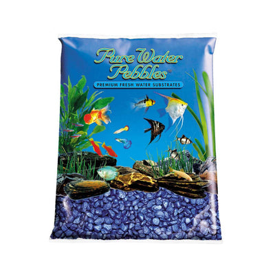 Pure Water Pebbles Premium Fresh Water Frosted Aquarium Gravel Deep Blue 2/25 lb